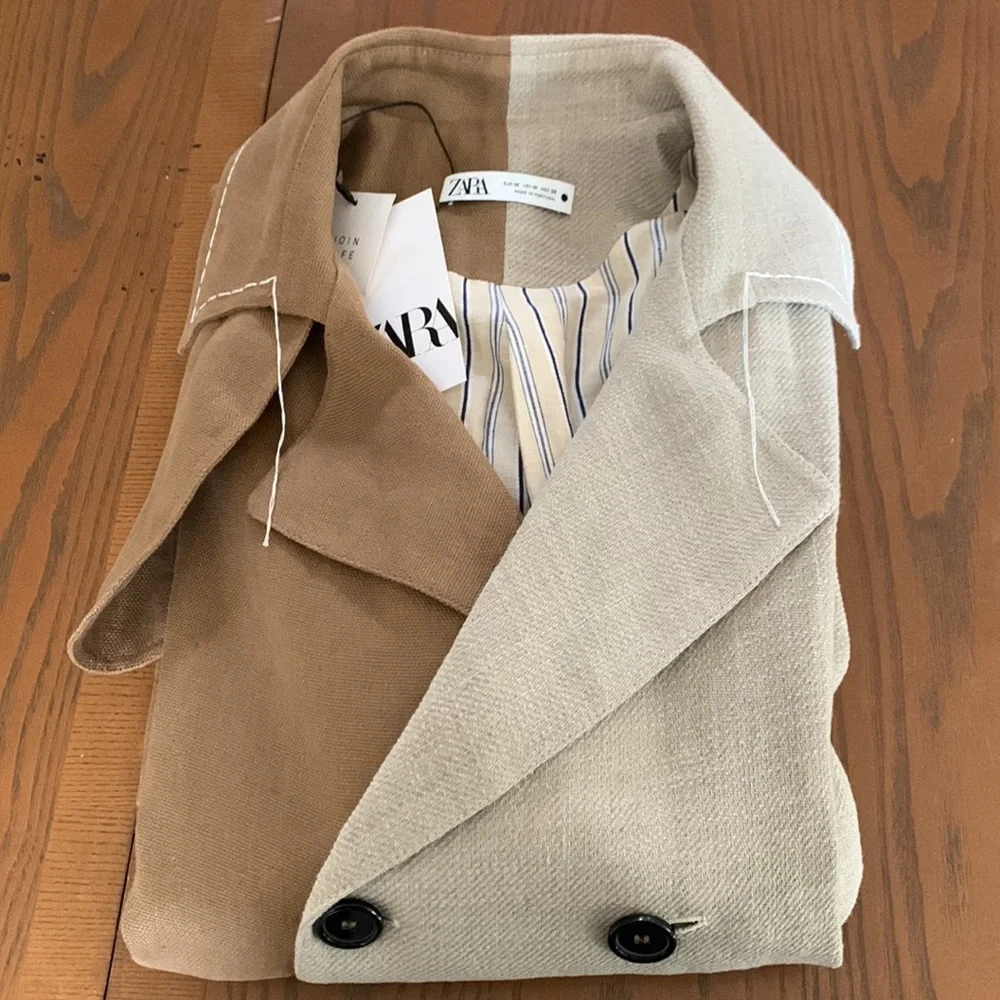 Zara limited edition patchwork trench cfda/vogue.  Size M